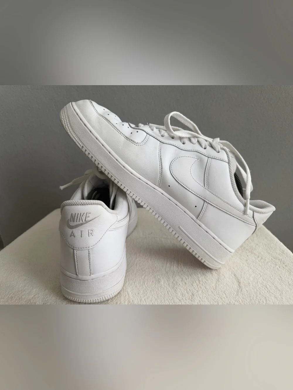 Nike Air Force 1 '07 Low s12 Men’s Triple White Lace-Up Sneakers CW2288-111
